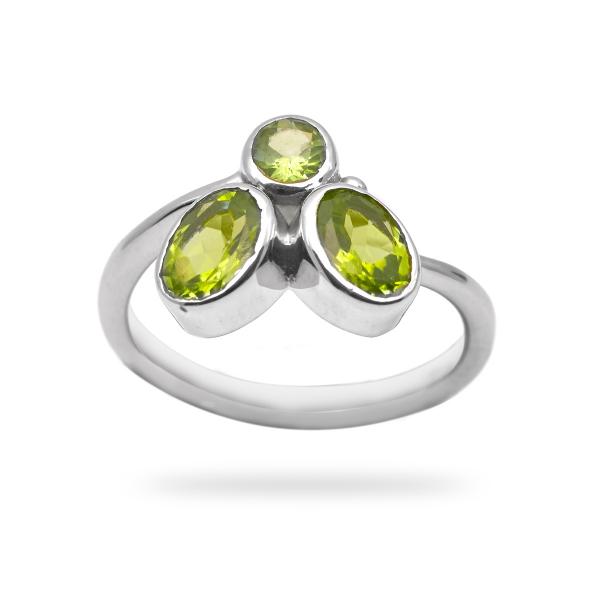 Bague peridot argent Eva